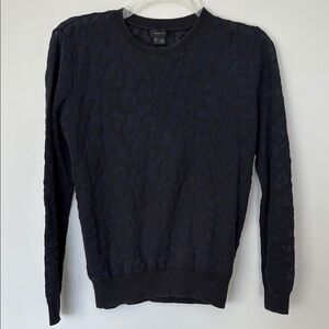 Theory- Women's Black/ Navy Print Sweater SZ S